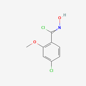 molecular formula C8H7Cl2NO2 B13696512 4-Chloro-N-hydroxy-2-methoxybenzimidoyl Chloride 