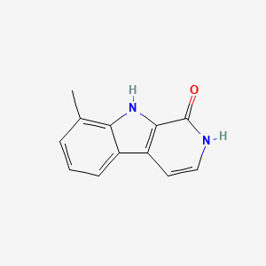 molecular formula C12H10N2O B13696524 8-Methyl-2,9-dihydro-1H-pyrido[3,4-b]indol-1-one 