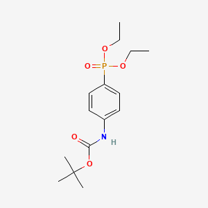 molecular formula C15H24NO5P B13696525 Diethyl [4-(Boc-amino)phenyl]phosphonate 