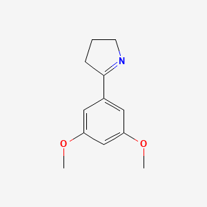 molecular formula C12H15NO2 B13696537 5-(3,5-Dimethoxyphenyl)-3,4-dihydro-2H-pyrrole 