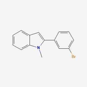 molecular formula C15H12BrN B13696550 2-(3-Bromophenyl)-1-methylindole 