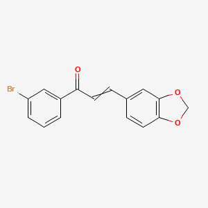 (E)-3-(Benzo[d][1,3]dioxol-5-yl)-1-(3-bromophenyl)prop-2-en-1-one