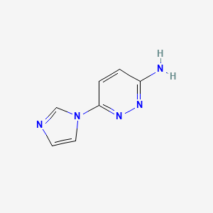 molecular formula C7H7N5 B13696596 3-Amino-6-(1-imidazolyl)pyridazine 