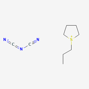 molecular formula C9H15N3S B13696600 Tetrahydro-1-propylthiophenium salt with N-cyanocyanamide 