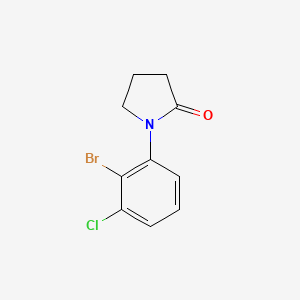 molecular formula C10H9BrClNO B13696606 1-(2-Bromo-3-chlorophenyl)-2-pyrrolidinone 