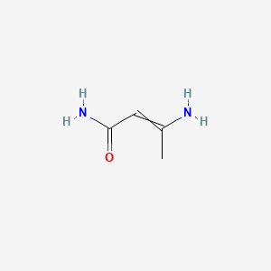 molecular formula C4H8N2O B13696616 2-Butenamide, 3-amino- CAS No. 75202-19-6