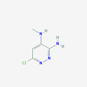 molecular formula C5H7ClN4 B13696634 6-Chloro-N4-methylpyridazine-3,4-diamine 