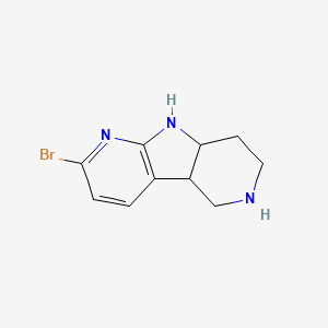 molecular formula C10H12BrN3 B13696638 11-bromo-4,8,10-triazatricyclo[7.4.0.02,7]trideca-1(9),10,12-triene 