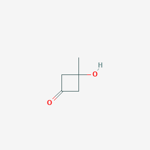 molecular formula C5H8O2 B13696641 3-Hydroxy-3-methylcyclobutanone 