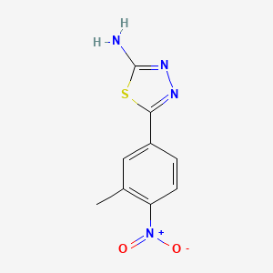 molecular formula C9H8N4O2S B13696652 5-(3-Methyl-4-nitrophenyl)-1,3,4-thiadiazol-2-amine 