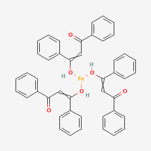 molecular formula C45H36FeO6 B13696667 3-Hydroxy-1,3-diphenylprop-2-en-1-one;iron 