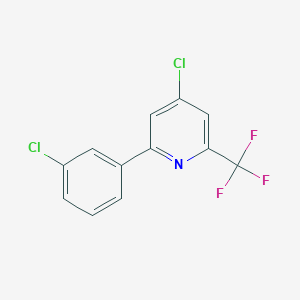 molecular formula C12H6Cl2F3N B13696690 4-Chloro-2-(3-chlorophenyl)-6-(trifluoromethyl)pyridine 