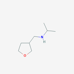 molecular formula C8H17NO B1369673 N-(oxolan-3-ylmethyl)propan-2-amine 