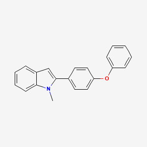 molecular formula C21H17NO B13696765 1-Methyl-2-(4-phenoxyphenyl)indole 