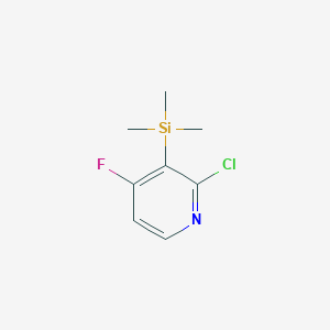 molecular formula C8H11ClFNSi B13696773 2-Chloro-4-fluoro-3-(trimethylsilyl)pyridine 