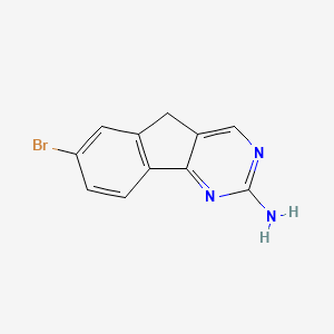 molecular formula C11H8BrN3 B13696799 2-Amino-7-bromo-5H-indeno[1,2-d]pyrimidine 