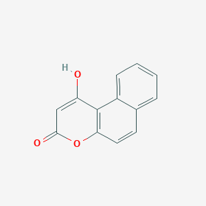 molecular formula C13H8O3 B13696820 1-Hydroxy-3H-benzo[f]chromen-3-one 