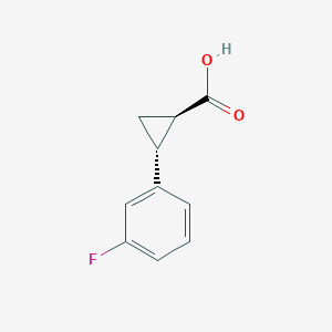 molecular formula C10H9FO2 B1369684 Trans-2-(3-fluoro-phenyl)-cyclopropanecarboxylic acid 