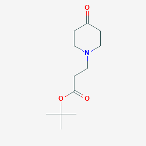 molecular formula C12H21NO3 B13696857 tert-Butyl 3-(4-oxopiperidin-1-yl)propanoate 