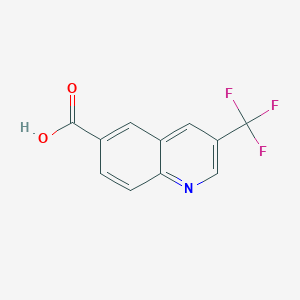 molecular formula C11H6F3NO2 B13696861 3-(Trifluoromethyl)quinoline-6-carboxylic acid 