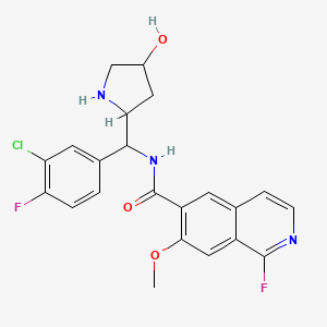 N-[(S)-(3-Chloro-4-fluorophenyl)[(2S,4R)-4-hydroxy-2-pyrrolidinyl]methyl]-1-fluoro-7-methoxyisoquinoline-6-carboxamide