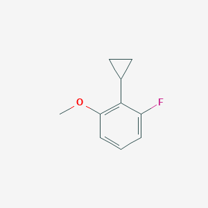 molecular formula C10H11FO B13696913 2-Cyclopropyl-3-fluoroanisole 