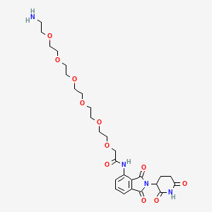 molecular formula C27H38N4O11 B13696927 20-Amino-N-[2-(2,6-dioxo-3-piperidyl)-1,3-dioxo-4-isoindolinyl]-3,6,9,12,15,18-hexaoxaicosan-1-amide 