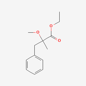 molecular formula C13H18O3 B13696974 Ethyl 2-Methoxy-2-methyl-3-phenylpropanoate CAS No. 343986-59-4