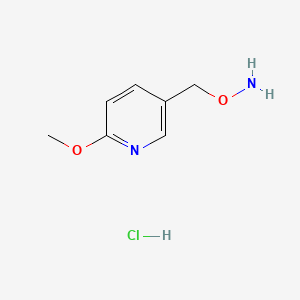 molecular formula C7H11ClN2O2 B13696995 O-((6-Methoxypyridin-3-yl)methyl)hydroxylamine hydrochloride 