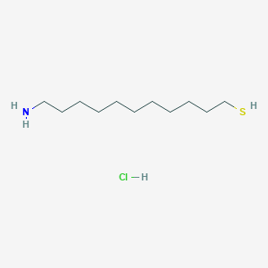 molecular formula C11H26ClNS B136970 11-氨基-1-十一烷硫醇盐酸盐 CAS No. 143339-58-6