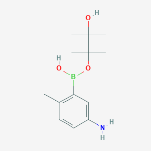 molecular formula C13H22BNO3 B13697028 5-Amino-2-methylohenylboronic acid,pinacol ester 