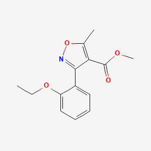 molecular formula C14H15NO4 B13697046 Methyl 3-(2-ethoxyphenyl)-5-methylisoxazole-4-carboxylate 