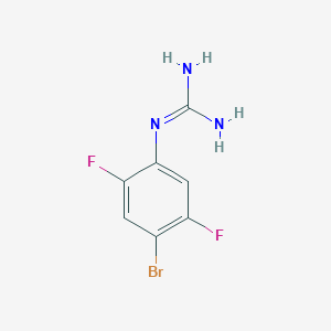 molecular formula C7H6BrF2N3 B13697057 1-(4-Bromo-2,5-difluorophenyl)guanidine 