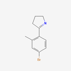 molecular formula C11H12BrN B13697085 5-(4-bromo-2-methylphenyl)-3,4-dihydro-2H-pyrrole 