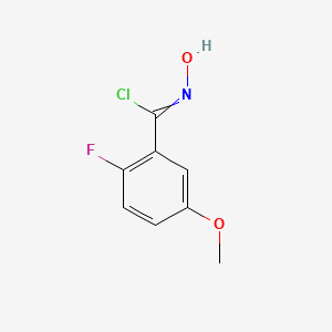 2-Fluoro-N-hydroxy-5-methoxybenzimidoyl Chloride