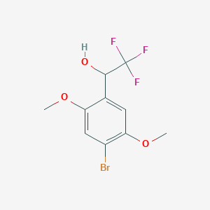 molecular formula C10H10BrF3O3 B13697095 4-Bromo-2,5-dimethoxy-alpha-(trifluoromethyl)benzyl Alcohol 