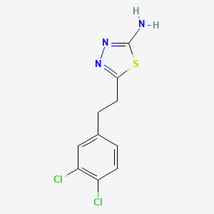 molecular formula C10H9Cl2N3S B13697113 2-Amino-5-(3,4-dichlorophenethyl)-1,3,4-thiadiazole 