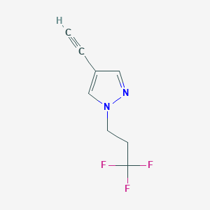 molecular formula C8H7F3N2 B13697119 4-Ethynyl-1-(3,3,3-trifluoropropyl)-1H-pyrazole 