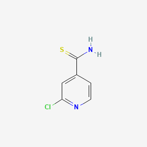molecular formula C6H5ClN2S B1369712 2-氯吡啶-4-甲硫酰胺 CAS No. 91447-89-1