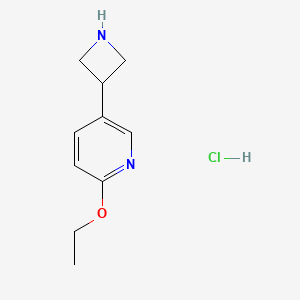 molecular formula C10H15ClN2O B13697143 5-(3-Azetidinyl)-2-ethoxypyridine Hydrochloride 