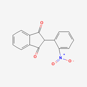 molecular formula C15H9NO4 B13697149 2-(2-Nitrophenyl)-1H-indene-1,3(2H)-dione 