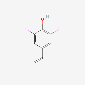 molecular formula C8H6I2O B13697166 2,6-Diiodo-4-vinylphenol 