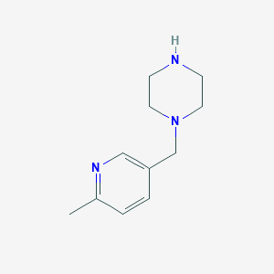 molecular formula C11H17N3 B1369717 1-[(6-甲基吡啶-3-基)甲基]哌嗪 CAS No. 1211580-85-6