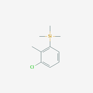 molecular formula C10H15ClSi B13697171 (3-Chloro-2-methylphenyl)trimethylsilane 