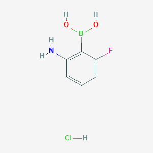 molecular formula C6H8BClFNO2 B13697176 2-Amino-6-fluorophenylboronic Acid Hydrochloride 