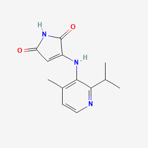 molecular formula C13H15N3O2 B13697194 3-((2-Isopropyl-4-methylpyridin-3-yl)amino)-1H-pyrrole-2,5-dione 