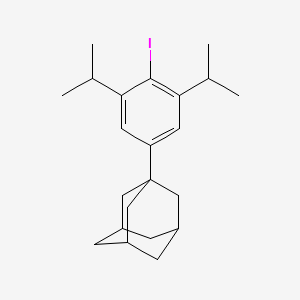 molecular formula C22H31I B13697202 1-(4-Iodo-3,5-diisopropylphenyl)adamantane 