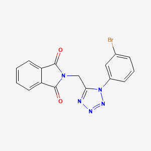 molecular formula C16H10BrN5O2 B13697205 2-[[1-(3-Bromophenyl)-1H-tetrazol-5-yl]methyl]isoindoline-1,3-dione 