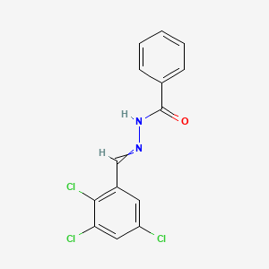 molecular formula C14H9Cl3N2O B13697221 N-[(2,3,5-Trichlorophenyl)methyleneamino]benzamide 