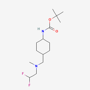 molecular formula C15H28F2N2O2 B13697222 cis-N-Boc-4-[[(2,2-difluoroethyl)(methyl)amino]methyl]cyclohexanamine 